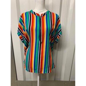 Ups & Downs Colorful Business Casual Top Plus Size 1X